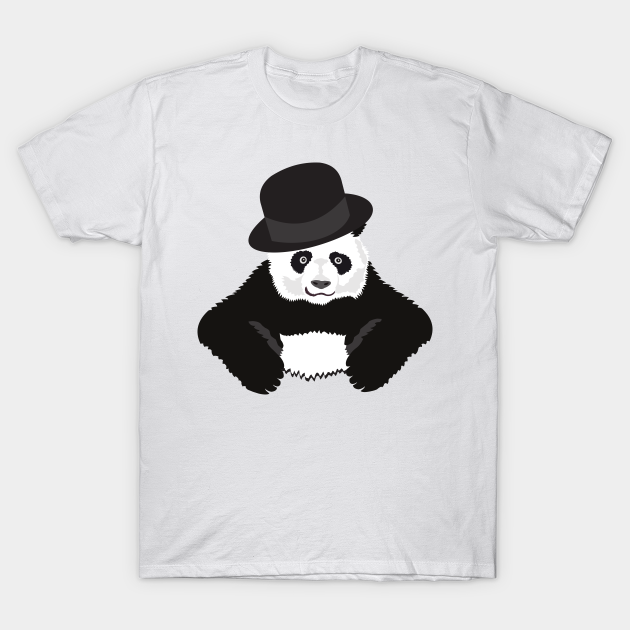 Panda In Black Panda Bear T Shirt Teepublic 